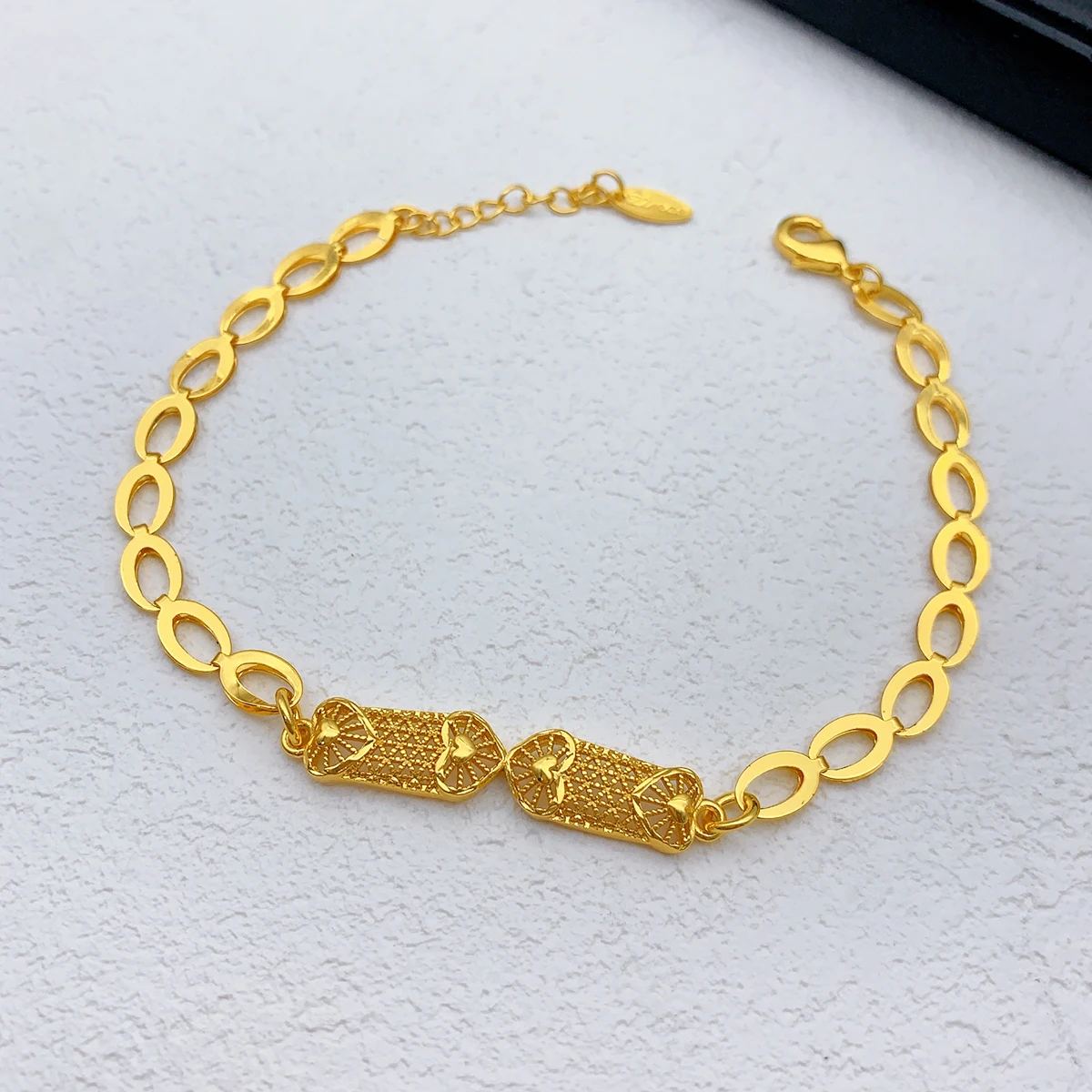 Фото Роскошный индийский Дубай, 24K, золотой цвет, искусственное свадебное нигерийское ожерелье с кисточкой, браслет, серьги, кольцо, наборы, набор украшений для женщин Gift №4