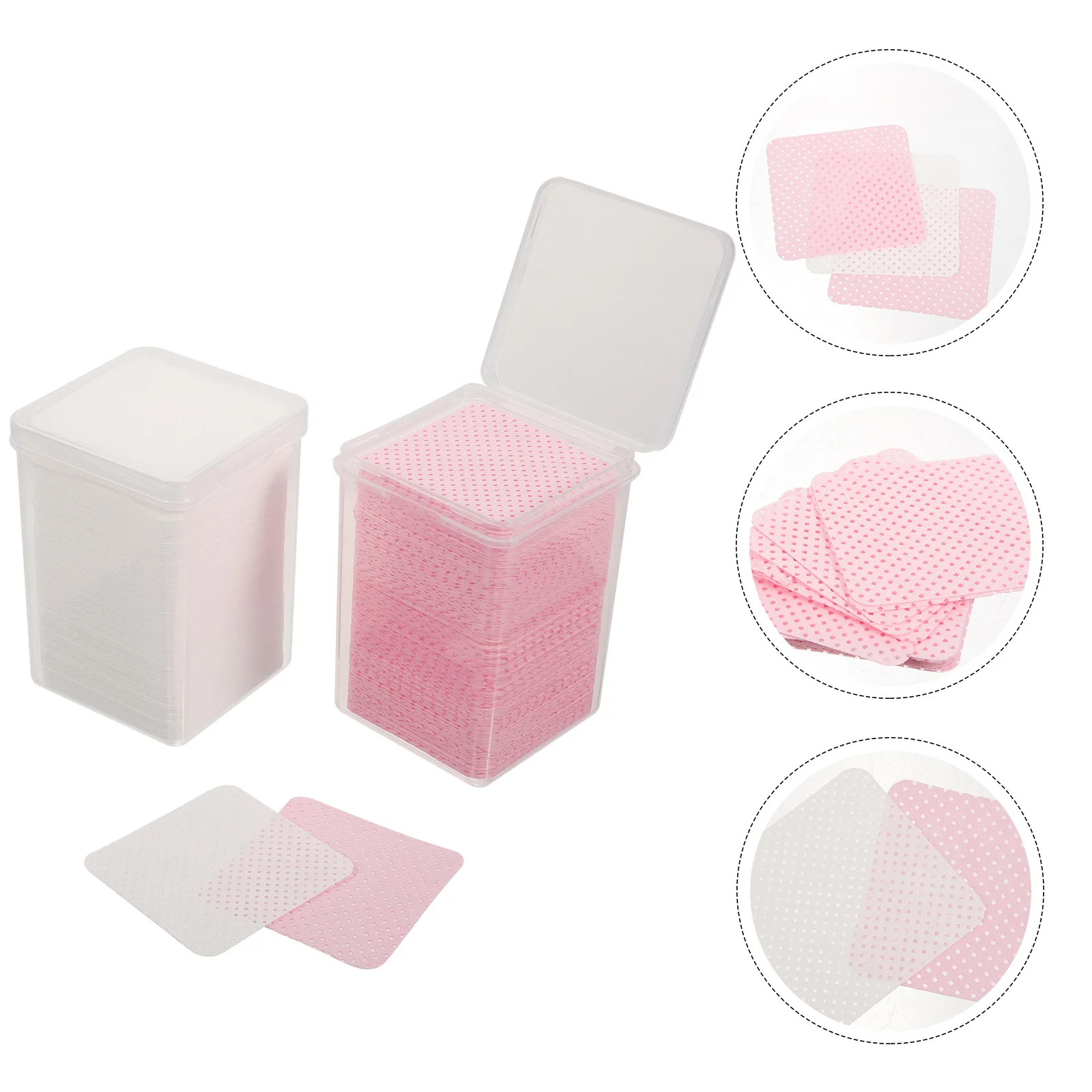 

2 Boxes Eyelash Extension Glue Wipes Nail Polish Remover Wipes Cleaning Wipes