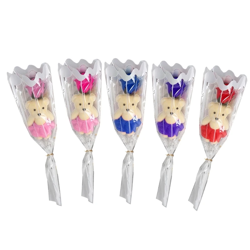 

Scented Soap Rose Flower Bath Soap Rose Flower Soap Rose Flower Bouquet Gift for Women Valentine Christmas Mother Day