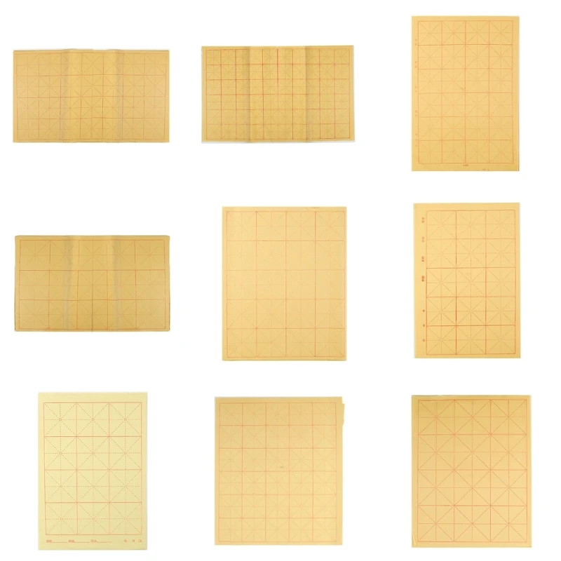 

Rice Paper for w/ Grids Chinese Calligraphy Paper Brush Ink MI Paper Maobian Paper