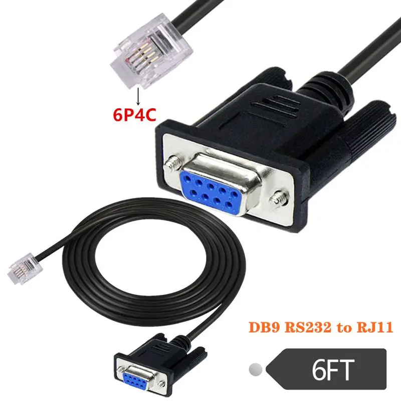 1 8 м DB9 RS232 к RJ11 6P4C Последовательное соединение консоли APC AP7800 AP7900 940-0144A