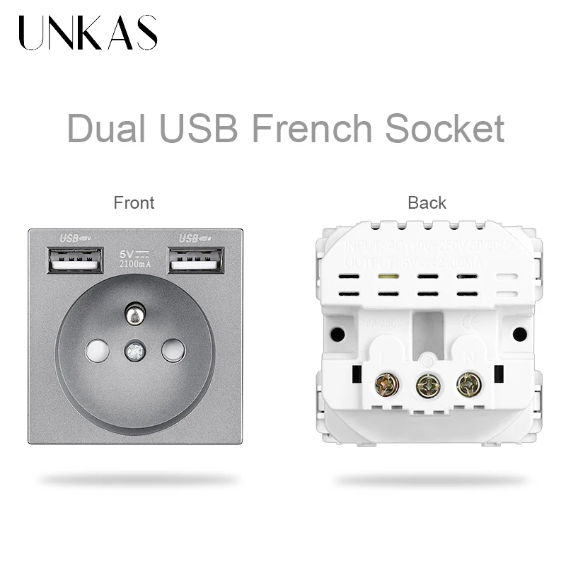 UNKAS серая стеклянная панель сделай сам свободная комбинация Тип C французская