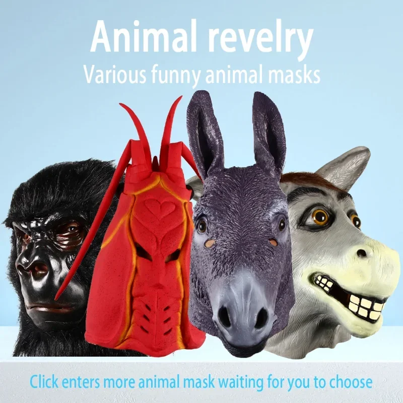 Маска животного Единорог Лошади Делюкс Новинка Хэллоуин Костюм Партии Орел