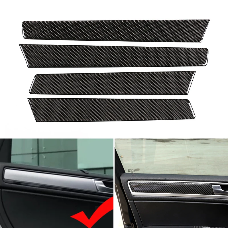 

For VW Touareg 2011 - 2018 Real Carbon Fiber Car Interior Window Door Panel Cover Trim