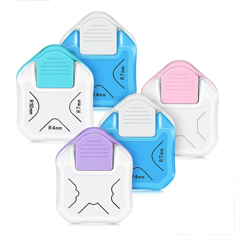 

5 Pieces 3 In 1 Corner Rounder Paper Punch Paper Corner Cutter Making Card Paper Punch For Paper Crafts DIY Projects Laminate