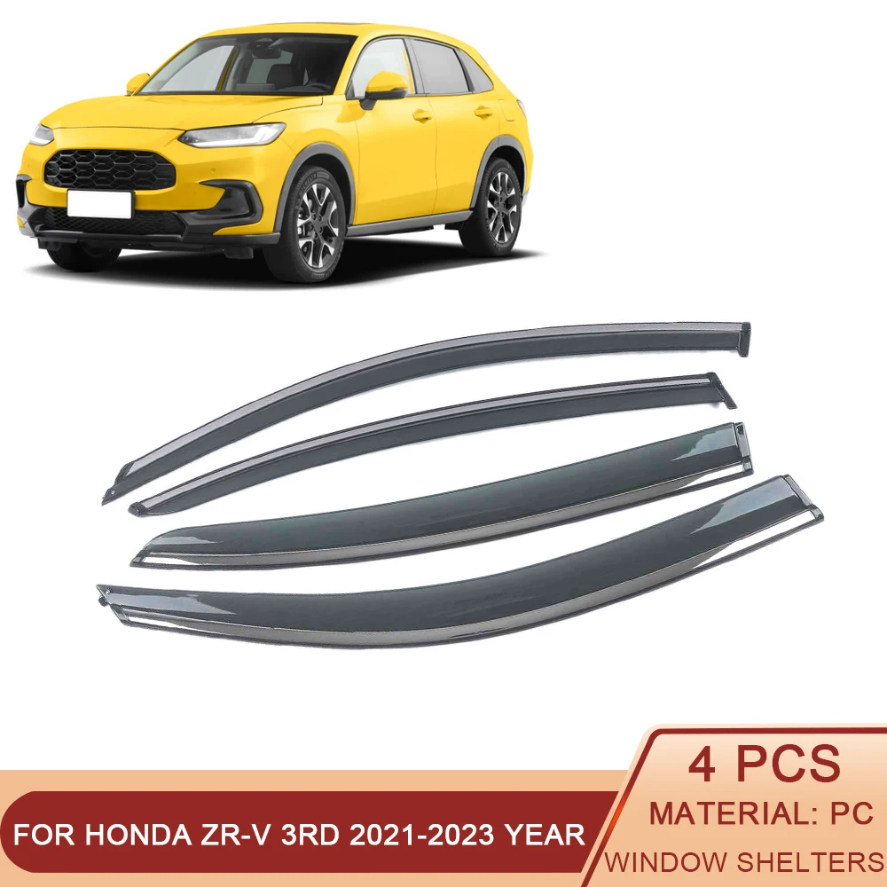 

For Honda ZR-V 3rd 2021-2023 Car Window Sun Rain Shade Visors Shield Shelter Protector Cover Sticker Exterior Accessories