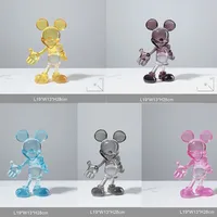 Transparent Mikcey Disney Cartoon Minnie Sculpture Decoration Creative Hand-Made Doll Living Room Room Tabletop Ornament Gift