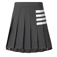 tb pleated skirt womens european and american tide brand british college style four bar womens short skirt tb