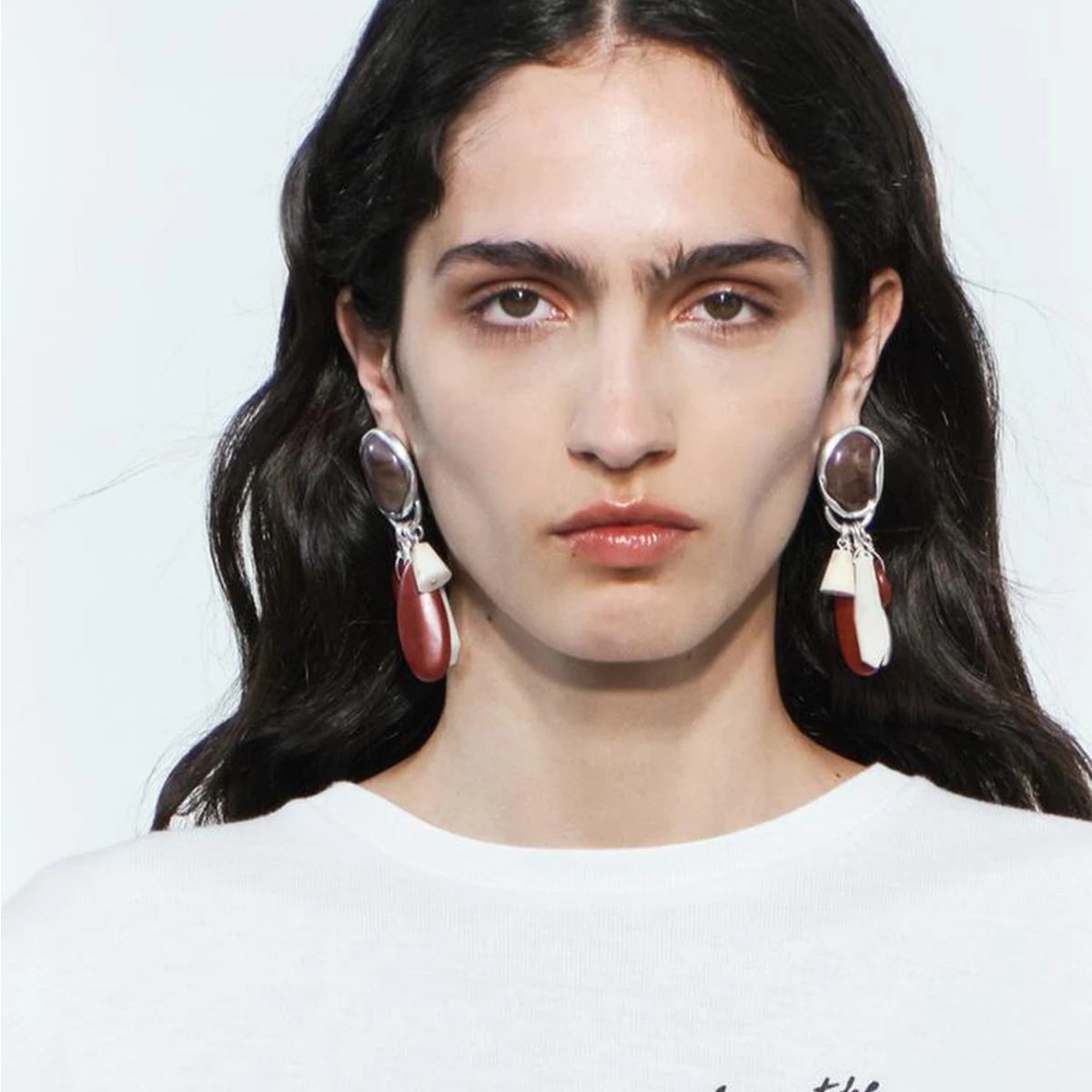 Новинка 2024 винтажные серьги-капли из смолы ZAA неправильной формы для женщин