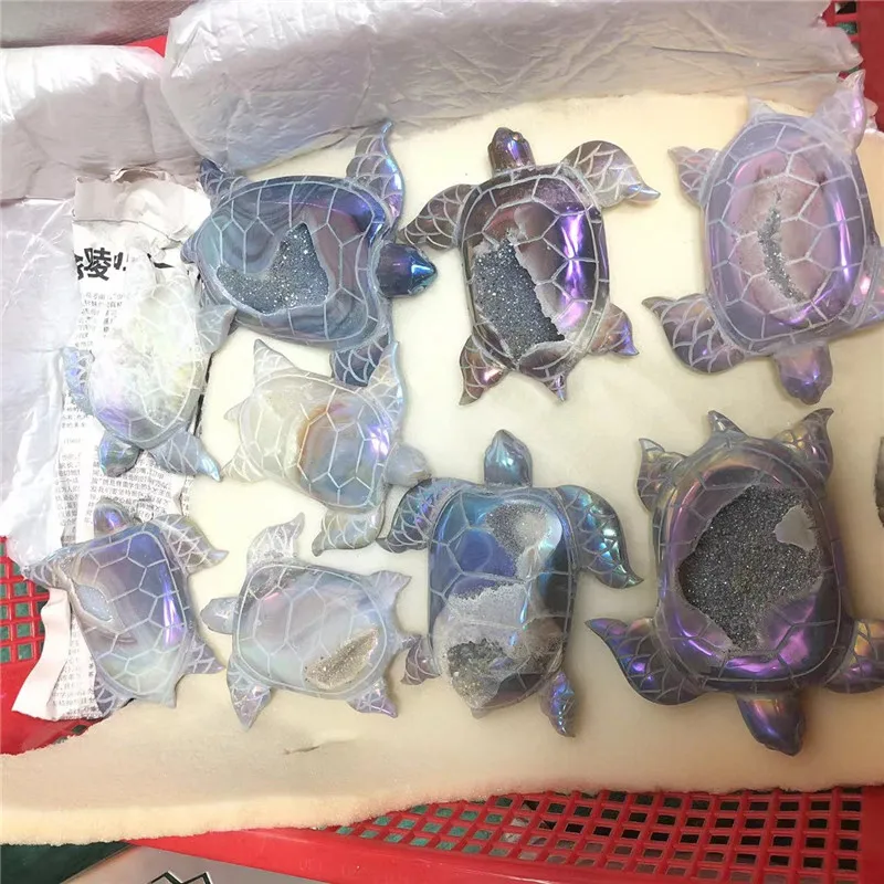 

Лечебные хрустальные ремесла, резная черепаха из натурального агата для домашнего декора