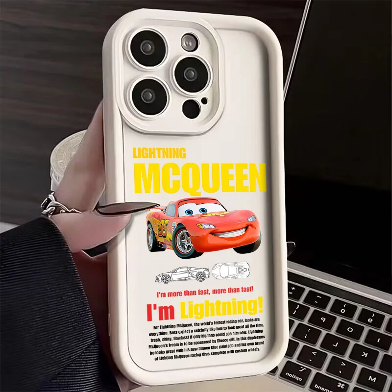Чехол для телефона Cute Cars Lightning McQueen 95 iPhone 16 15 14 13 12 11 Pro Max Mini XR XS X 7 8 6 6s Plus мягкая