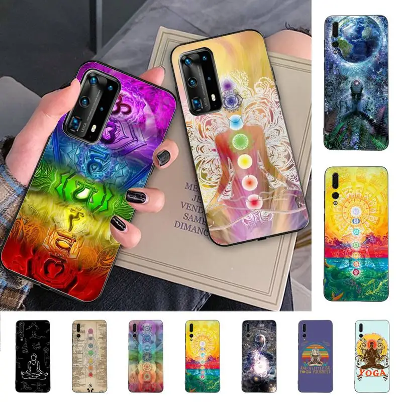 

YNDFCNB Mandala Chakra Insist Yoga Phone Case for Huawei P30 40 20 10 8 9 lite pro plus Psmart2019