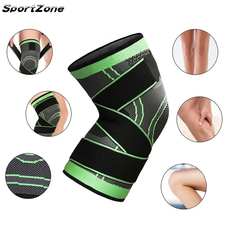 1 шт. наколенник эластичный бандаж под давлением наколенники Поддержка колена