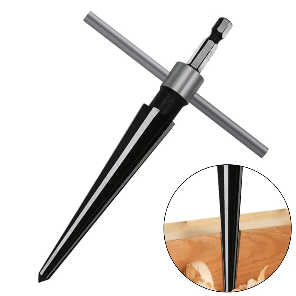 

5-16mm Bridge Pin Hole Hand Held Reamer T Handle Tapered 6 Fluted Reaming Woodworker Cutting Tool Core Drill Hand Held Reamer