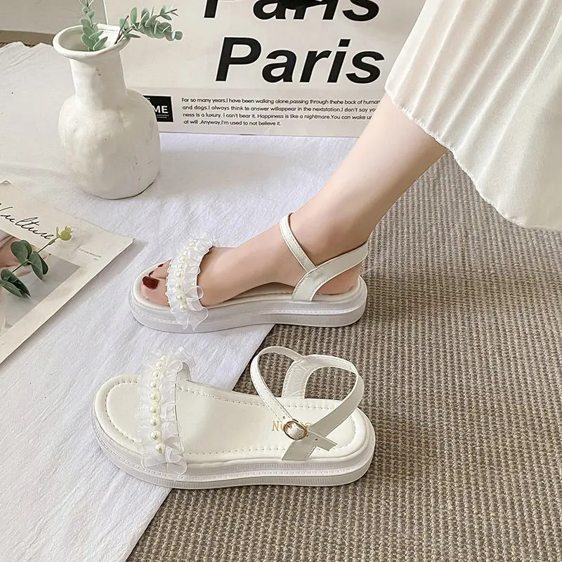 Little Fresh Sandals Women's 2023 New Summer Flat Bottom Women's Shoes