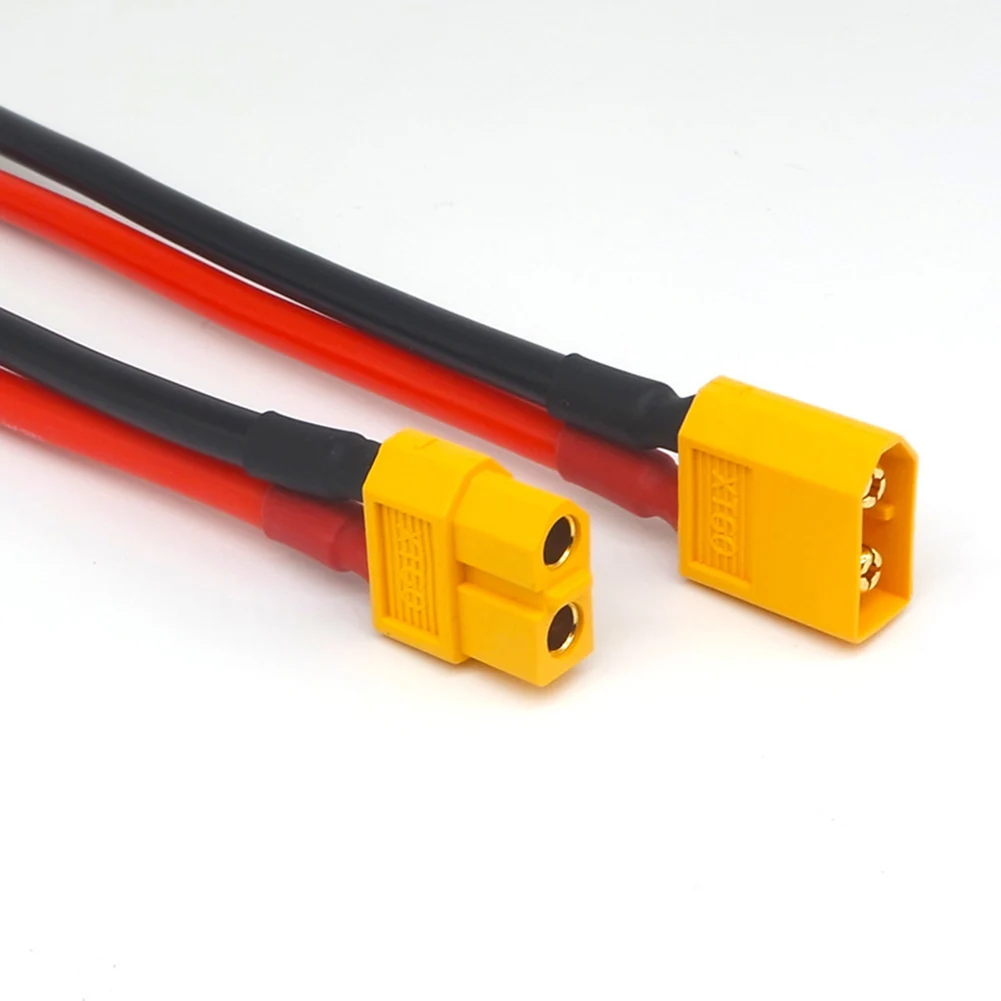

1 шт., Штекерный/гнездовой разъем для аккумулятора XT60, кремниевый, 14 AWG проводной кабель 30 см, для цифровых фотографий