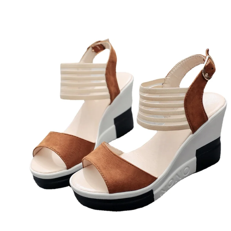 

Новинка 2023, модные рандомные повседневные туфли на высоком каблуке с ремешком и пряжкой, сандалии с открытым носком, роскошные женские санд...