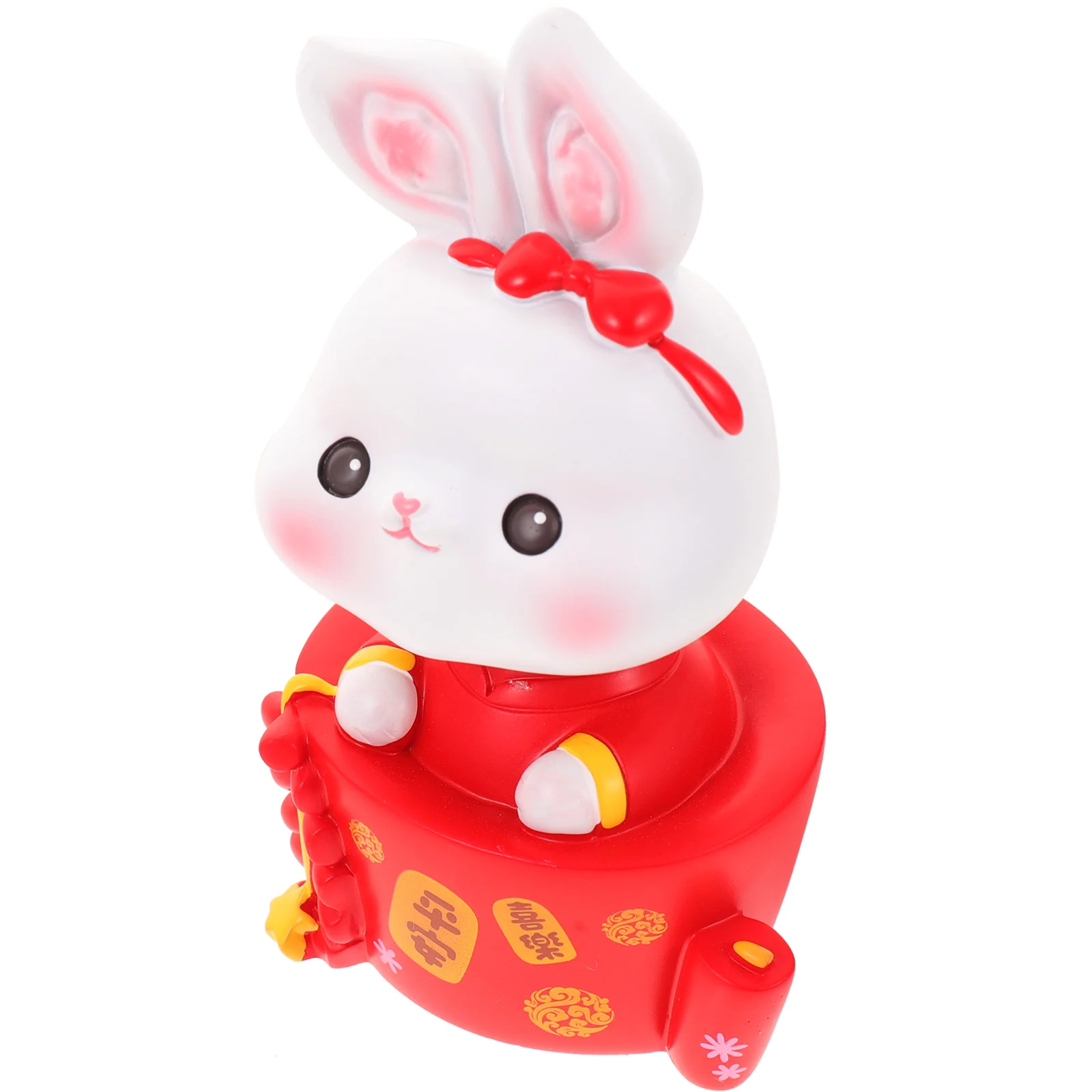 

Rabbit Figurine Miniature Mini Bunny Chinese Landscape New Zodiac Ornament Micro Figures Animal Statue Figurines Year Gift