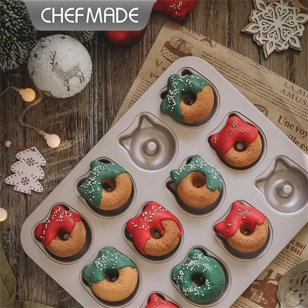 Форма для выпечки в виде мультяшного медведя 12 чашек антипригарная форма пончика