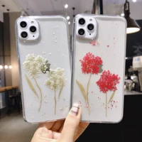 jwmove the new mobile phone case is suitable for iphone12 fresh dried flower drop glue anti dropping apple 1113 protective cove