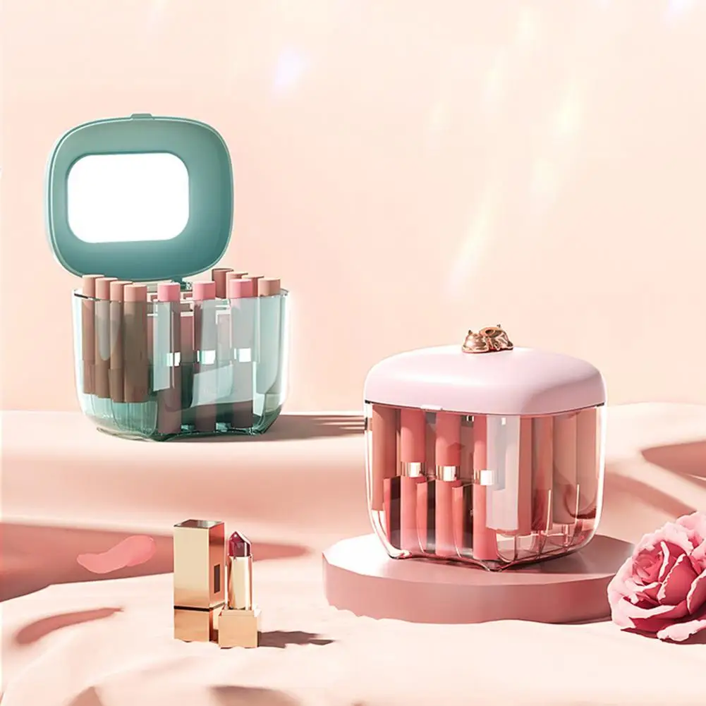 

Modern with Lid Multi-grid Lip Gloss Storage Box Sundries Organizer for Countertop Lipstick Holder Lipstick Storage Box