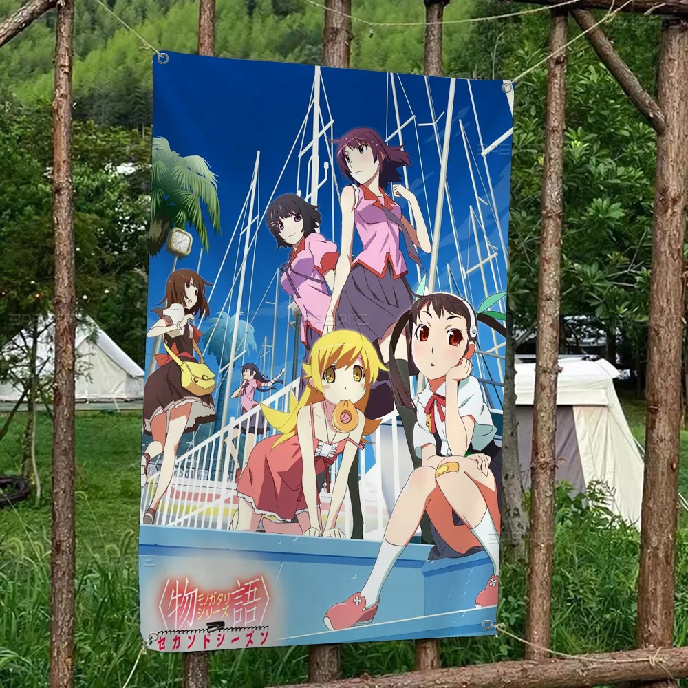Monogatari большой размер флаги печатные узоры интересные украшения для дня рождения