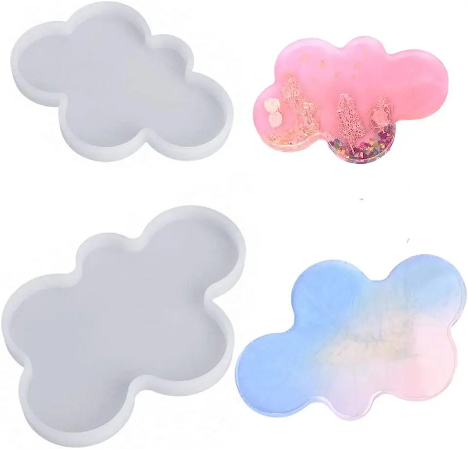 

Silicone Mold Cloud Coaster Epoxy Resin Mould Cup Mat Pad For DIY Handmade Accessories Making Supplies Home Decoration Crafts