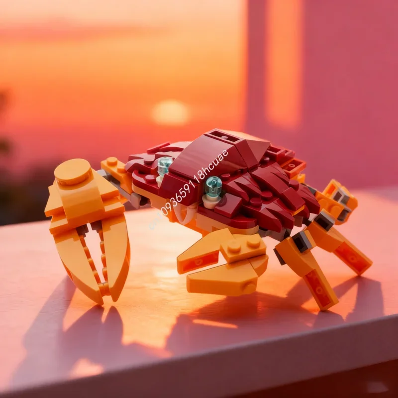 Фото Набор для сборки модели краба MOC Creator 3 (183 детали) – развивающий конструктор для детей, идеальный подарок на Рождество и День рождения №1