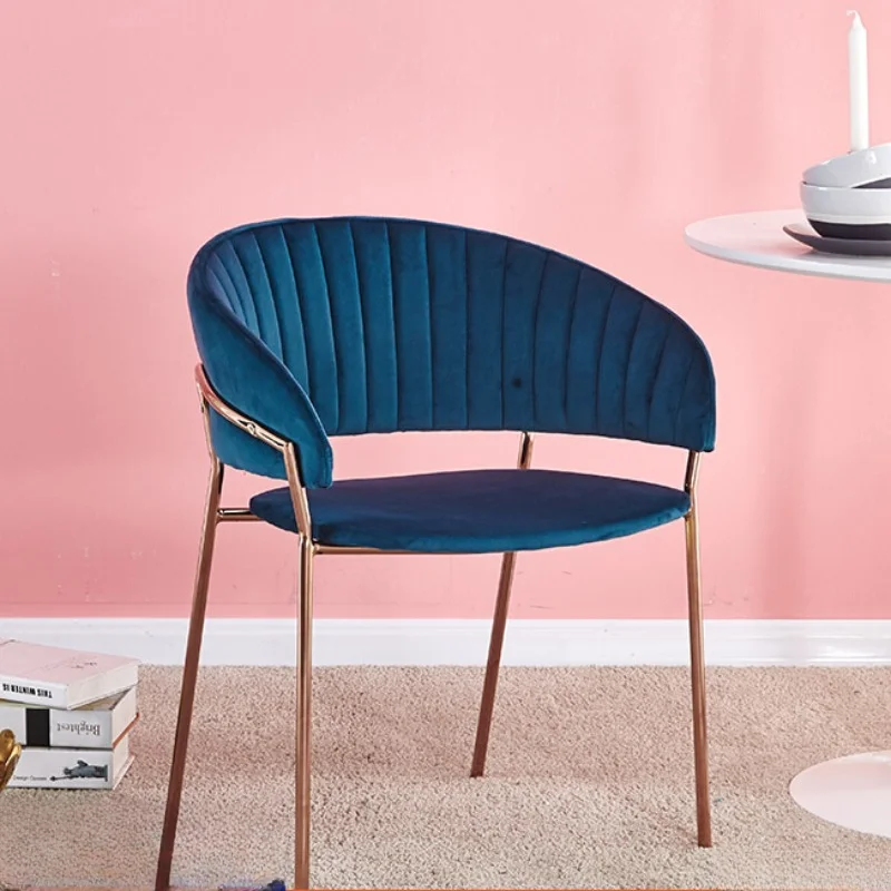 

Nordic Luxury Dining Chairs Banquet Lounge Single Arm Salon Dining Chairs Bar Simple Chaises Salle Manger Home Furniture QF50DC