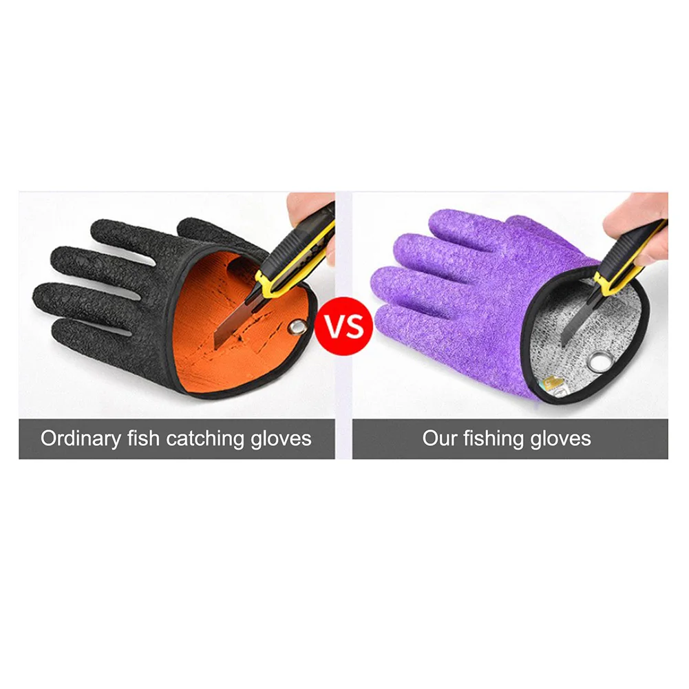 

1Pcs Fishing Catching Gloves Protect Hand From Puncture Scrapes Fisherman Professional Catch Fish And With Magnet Release New