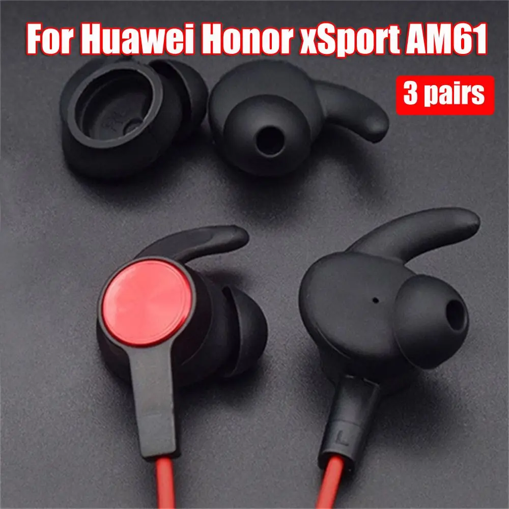 

3 Pairs / Set Earbuds Tips Silicone Cover Eartips for Huawei Honor xSport AM61 Bluetooth Headset In-Ear Earpiece Case