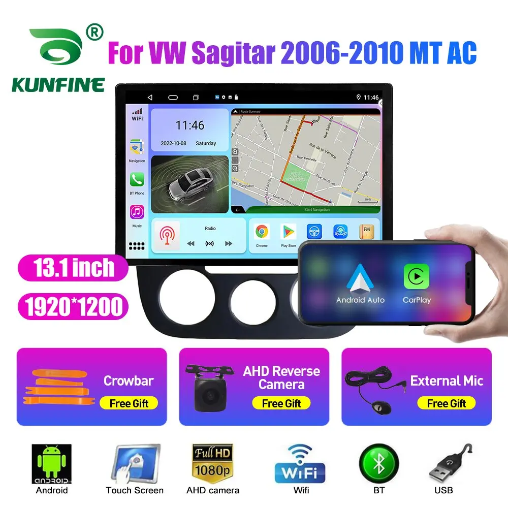 

13.1 inch Car Radio For VW Sagitar 2006 2007 2008-10 Car DVD GPS Navigation Stereo Carplay 2 Din Central Multimedia Android Auto