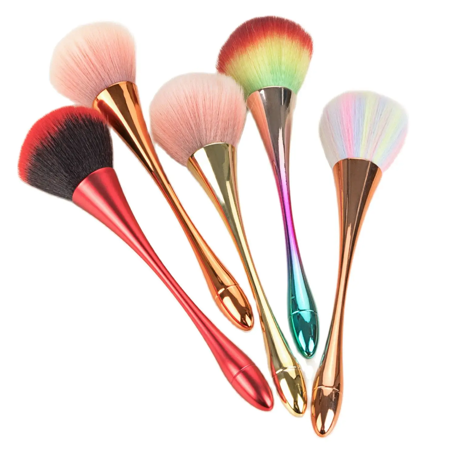 Nail Art Brush Soft Clean Dust Powder Rose Gold Powder Blush Brush Professional Makeup Brush Large Face Cosmetic Make Up Tools