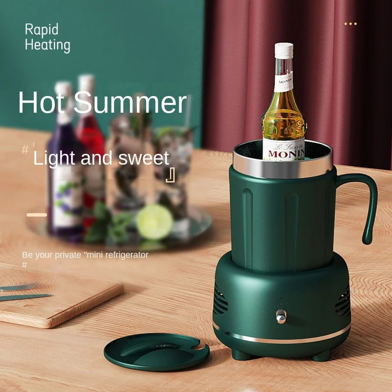 

New Fast Refrigeration Cup Portable Iced Cooling Cup Office Desk Surface Panel Quick Cold Cup Cold and Warm Chilling Heating Cup