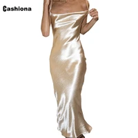 women elegant long maxi dress sexy trumpet party dresses womens sleeveless vintage spaghetti strap dress oversize robe femme