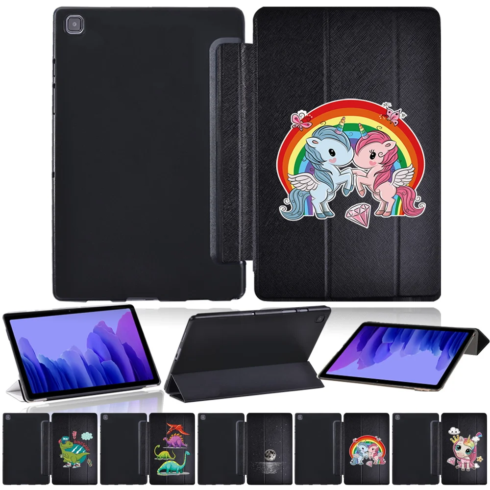 

Tablet Stand Case for Samsung Galaxy Tab A8 10.5/A7 Lite 8.7/A 10.1/A7 10.4 Adjustable Cartoon Funda Tri-fold Protective shell