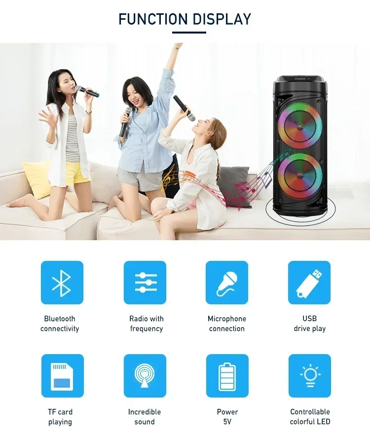 Беспроводная Bluetooth-колонка 60 Вт