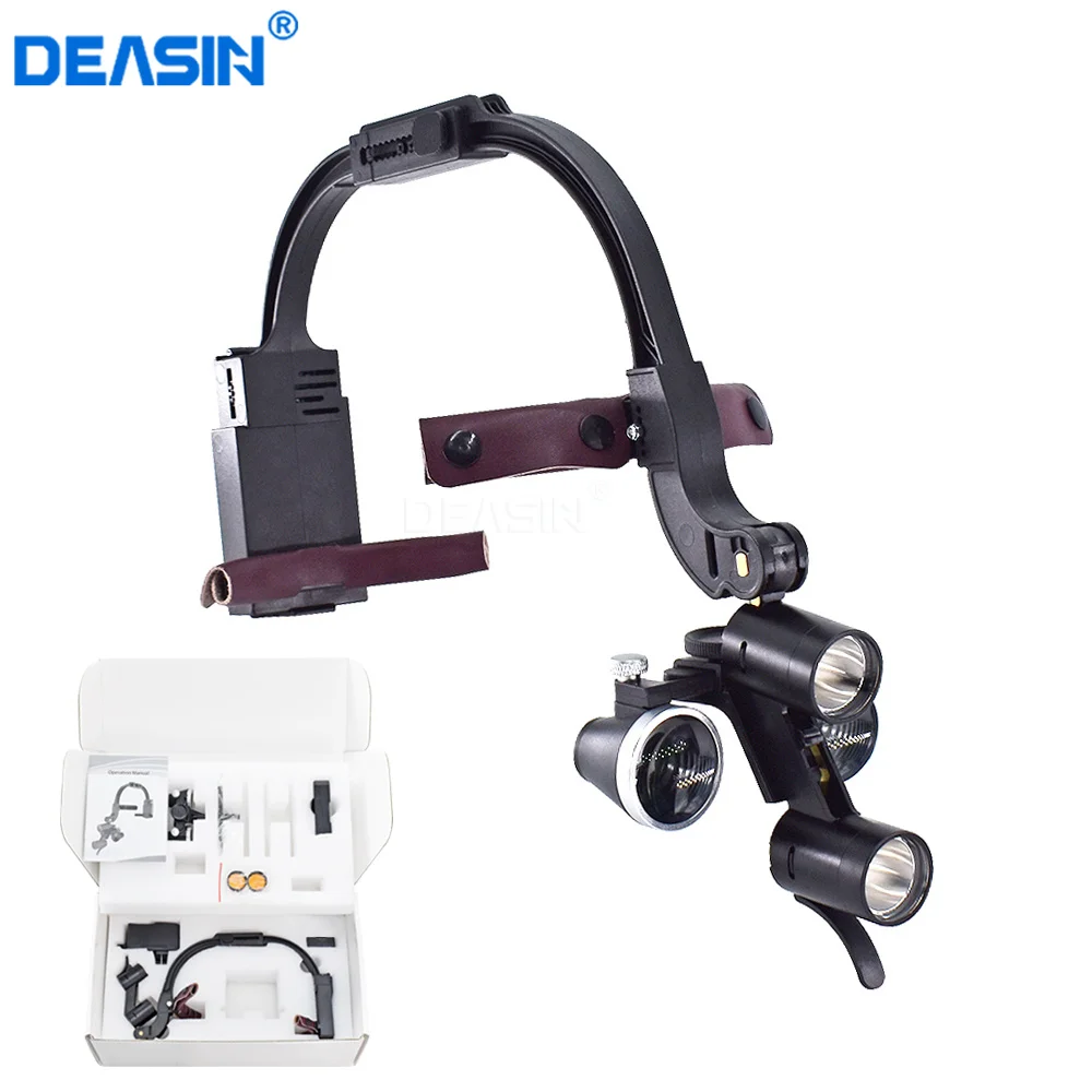 

Dental Headlamp Dentist Surgical Headlight Lab Equipment 2.5X 3.5X Dental LED Head Light For Magnification Binocular Loupes