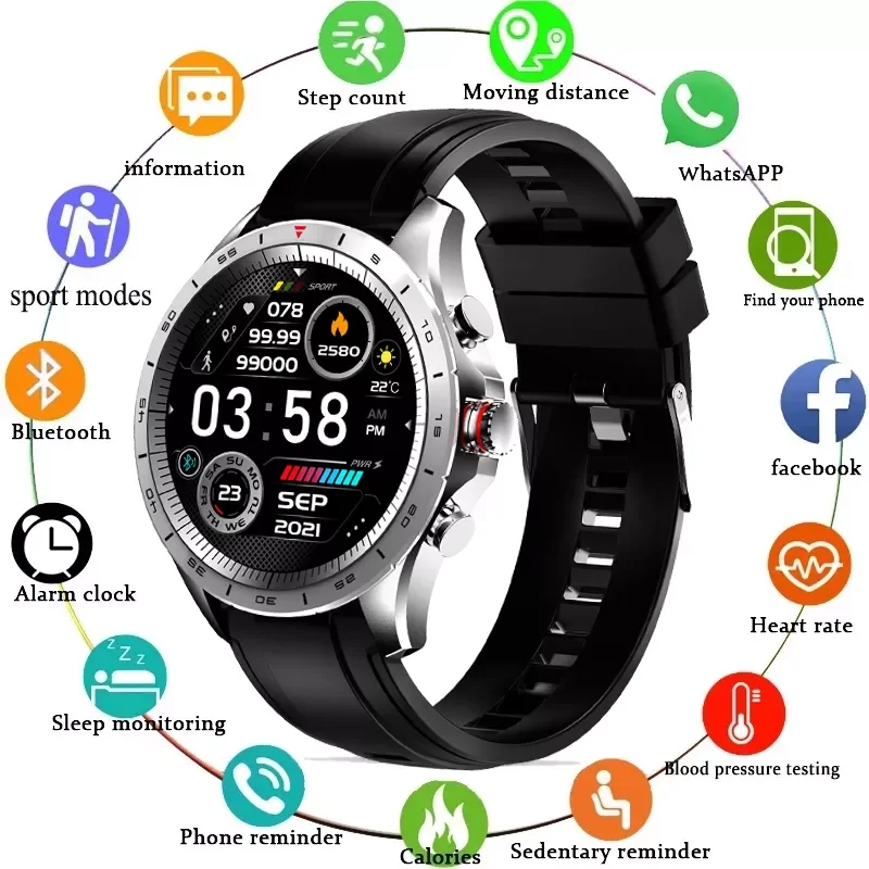 

2022 New Smart Watch Men 360*360 HD Heart Rate Monitor Fitness Tracker Brightness Adjustment Custom Dial Sports Watch Men +box