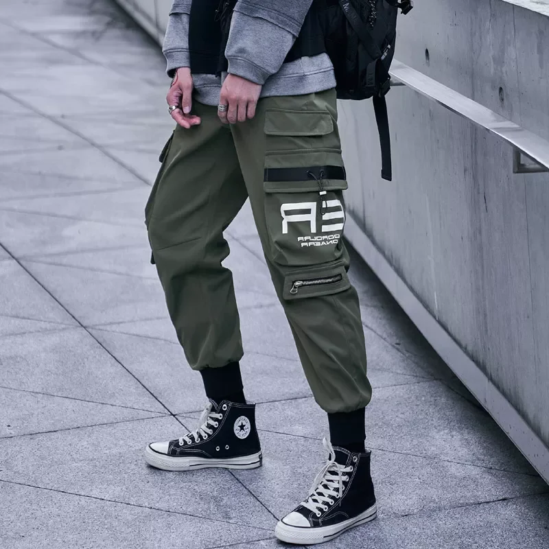 

Black Cargo Pants Men Joggers Cargo Trousers 2022 Man Harajuku Jogging Pants Japanese Streetwear Hip Hop Side Pocket Pants