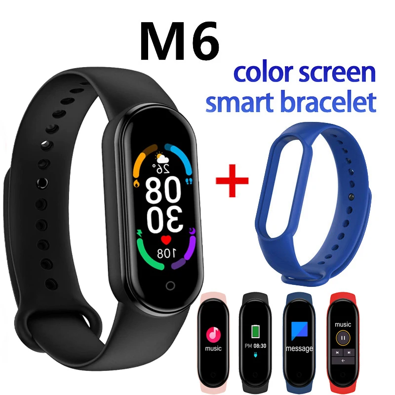 

Smart Watch M6 Men's And Women's Fitness Sports Bracelet Heart Rate Blood Pressure Monitor Digital Watch women watches