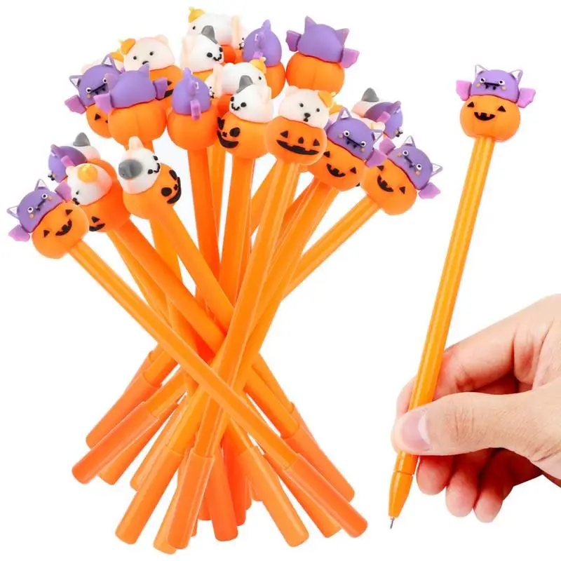 

20pcs/set 0.5 Mm Stationery Kawaii Cartoon Pumpkin Halloween Gel Pen School Office Supplies Creative Children Xmas Gift Pen