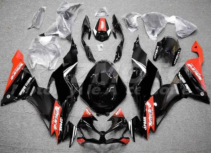 

Комплект обтекателей для мотоцикла из АБС-пластика, 4 подарка, подходит для Kawasaki ZX-6R 636 2019 2020 2021 2022 2023 19 20 21 22 23, комплект кузова черного и красного цвета