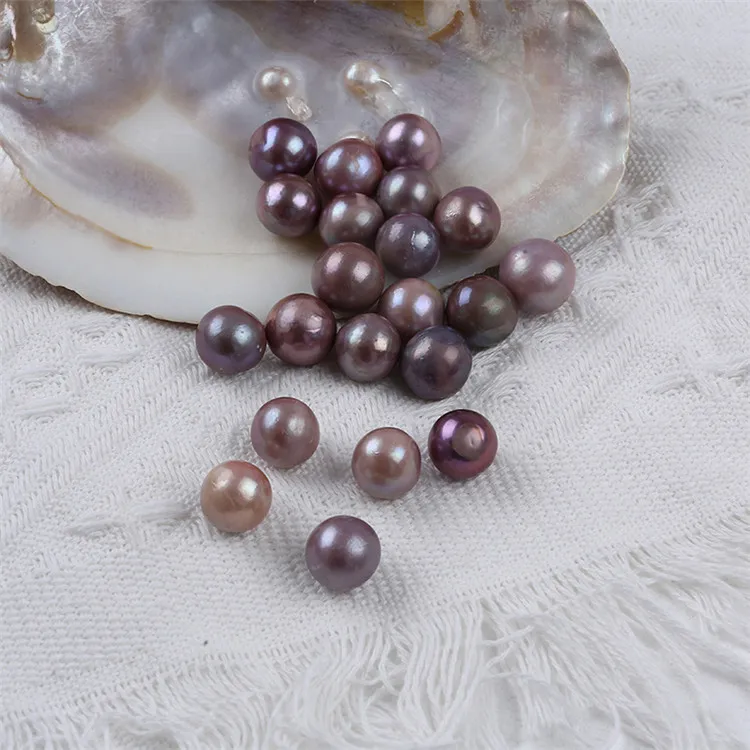 Насыпью 14 мм Фиолетовый Цвет пресноводный свободный жемчуг бусины Круглый