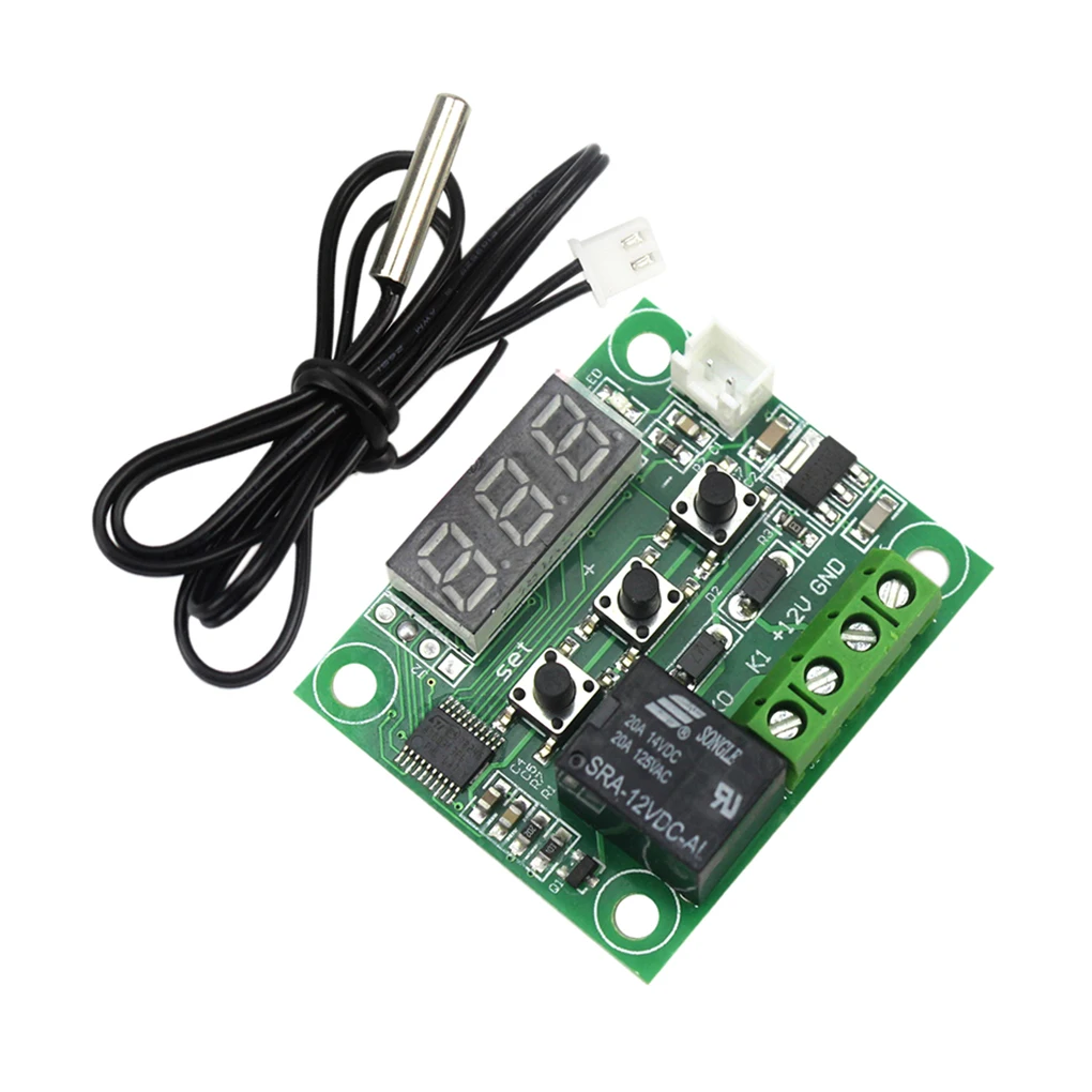 

Hight Quality Temperature Switch LCD Display 12V Digital Temp Controller High Precision Waterproof Sensor 20A Relay