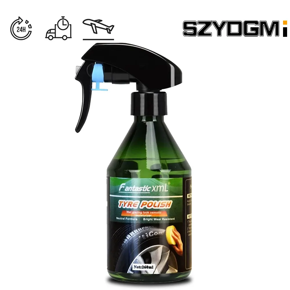 

260 мл автомобильная шина, блестящая полировка, блестящая полировка автомобильных шин, восковое покрытие, уход за деталями, осветлитель