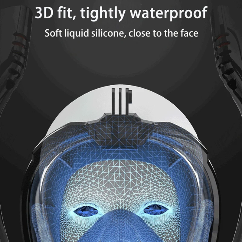 Snorkeling Mask Double Tube Silicone Diving Adult Swimming Goggles Underwater Breathing