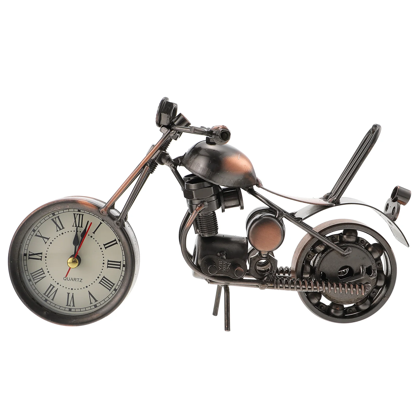 

Clock Motorcycle Alarm Metal Desk Model Table Clocks Bedside Vintage Old Kids Motorbike Sculpture Retro Bike Shelf Figurines