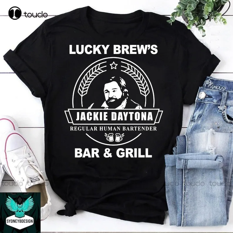 

Винтажная футболка Lucky Brew'S Bar And Grill от Джеки Дейтона, рубашка, которую мы делаем в тени, уличная одежда с круглым вырезом, большие размеры