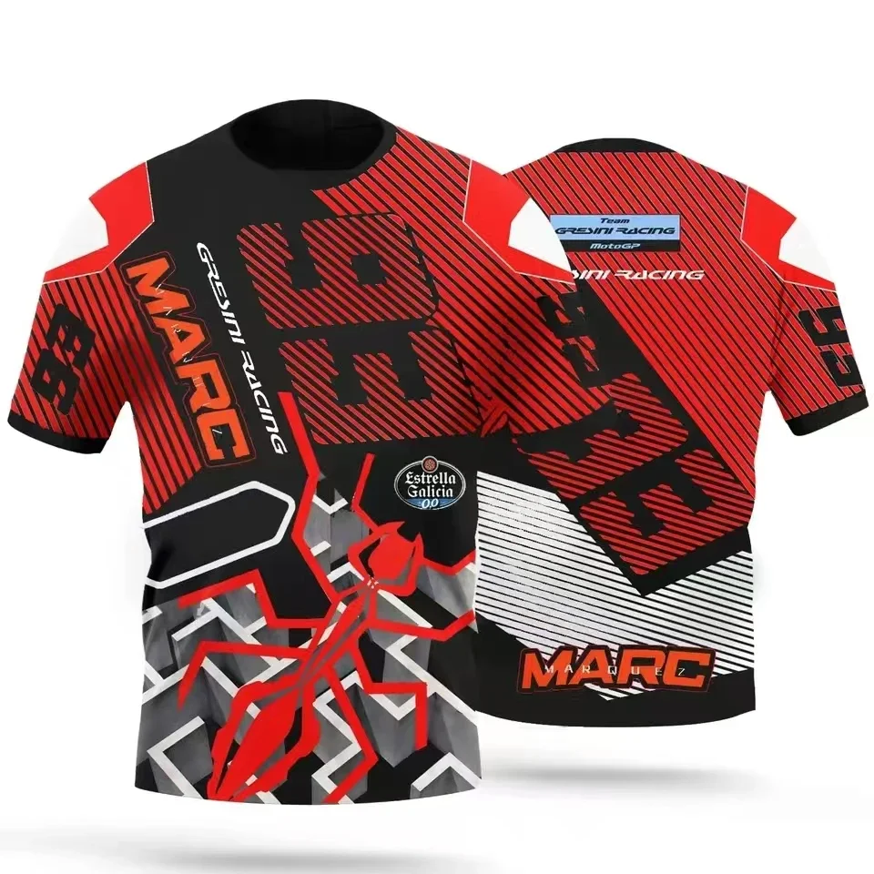 MOTO GP Быстросохнущая дышащая спортивная мужская футболка с 3D принтом больших